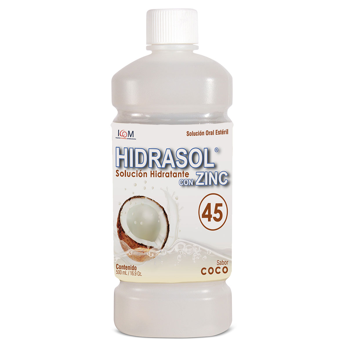 HIDRASOL 45 CON ZINC COCO 500ML ICOM