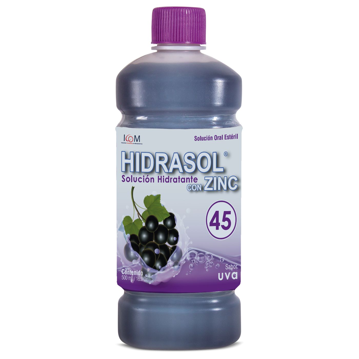 HIDRASOL 45 CON ZINC UVA 500 ML ICOM