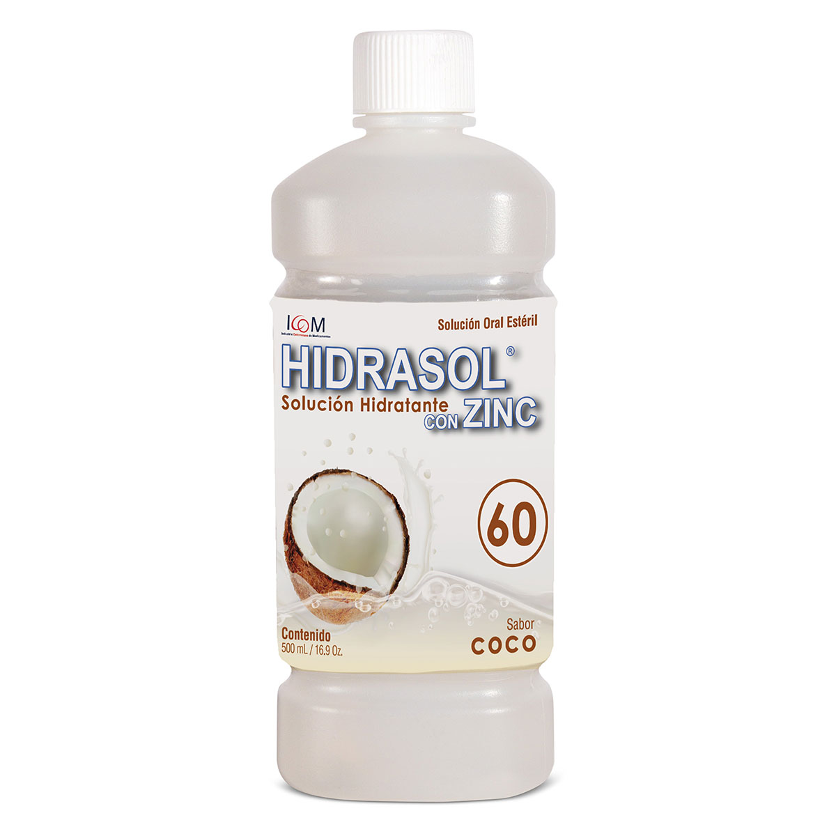 HIDRASOL 60 CON ZINC COCO 500ML ICOM