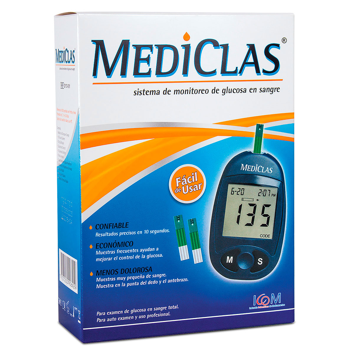 KIT DE GLUCOMETRIA MEDICLAS ICOM