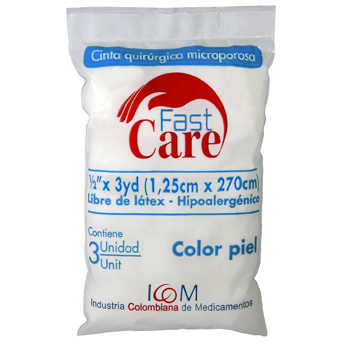 MICROPORE PIEL FAST CARE 1/2X3 3UND ICOM
