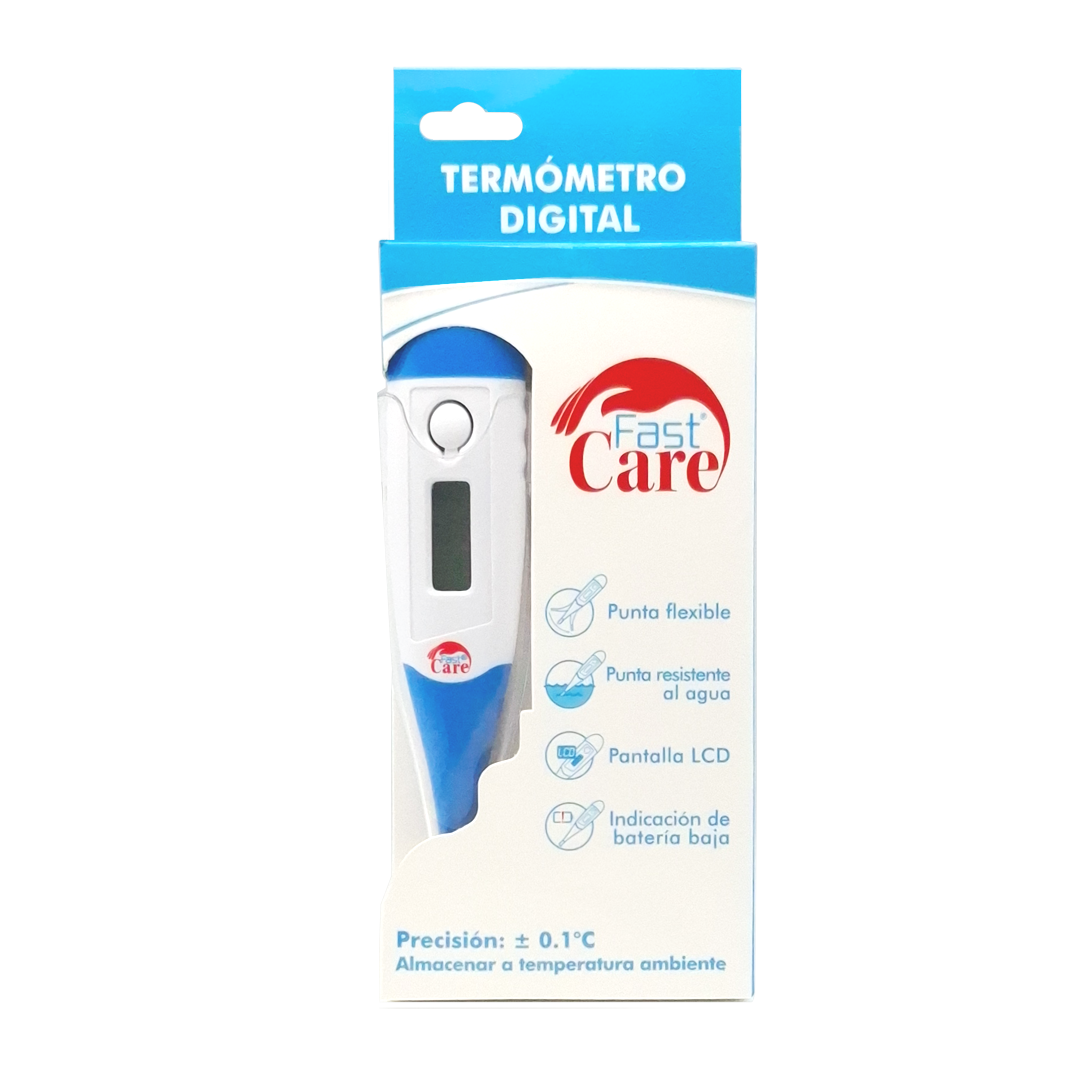 TERMOMETRO DIGITAL PUNTA FLEXIBLE FAST CARE