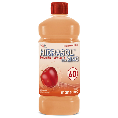 HIDRASOL 60 CON ZINC MANZANA 500ML ICOM