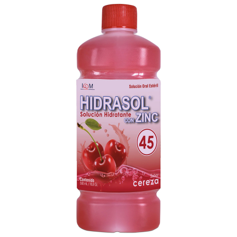 HIDRASOL 45 CON ZINC CEREZA 500ML ICOM