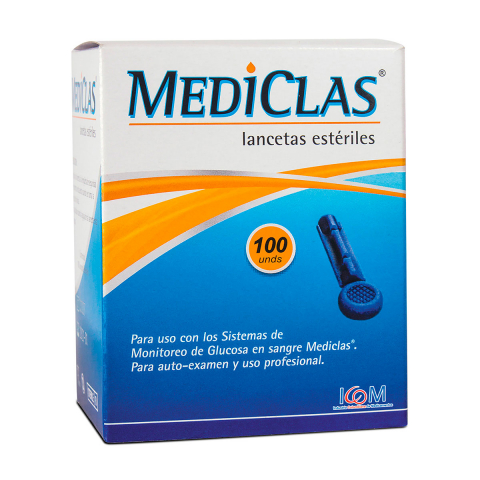 LANCETAS GLUCOMET.MEDICLAS 100 UND ICOM
