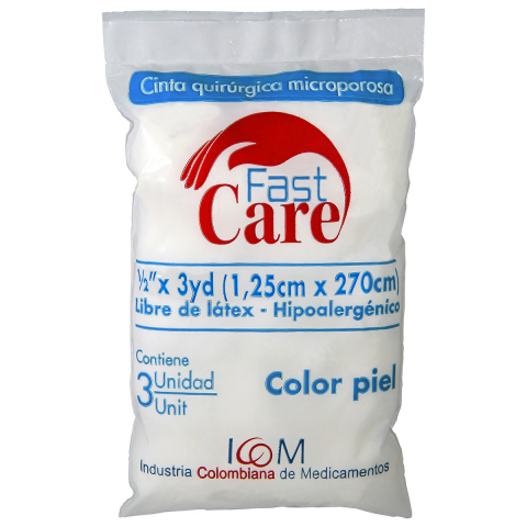 MICROPORE PIEL FAST CARE 1/2X3 3UND ICOM